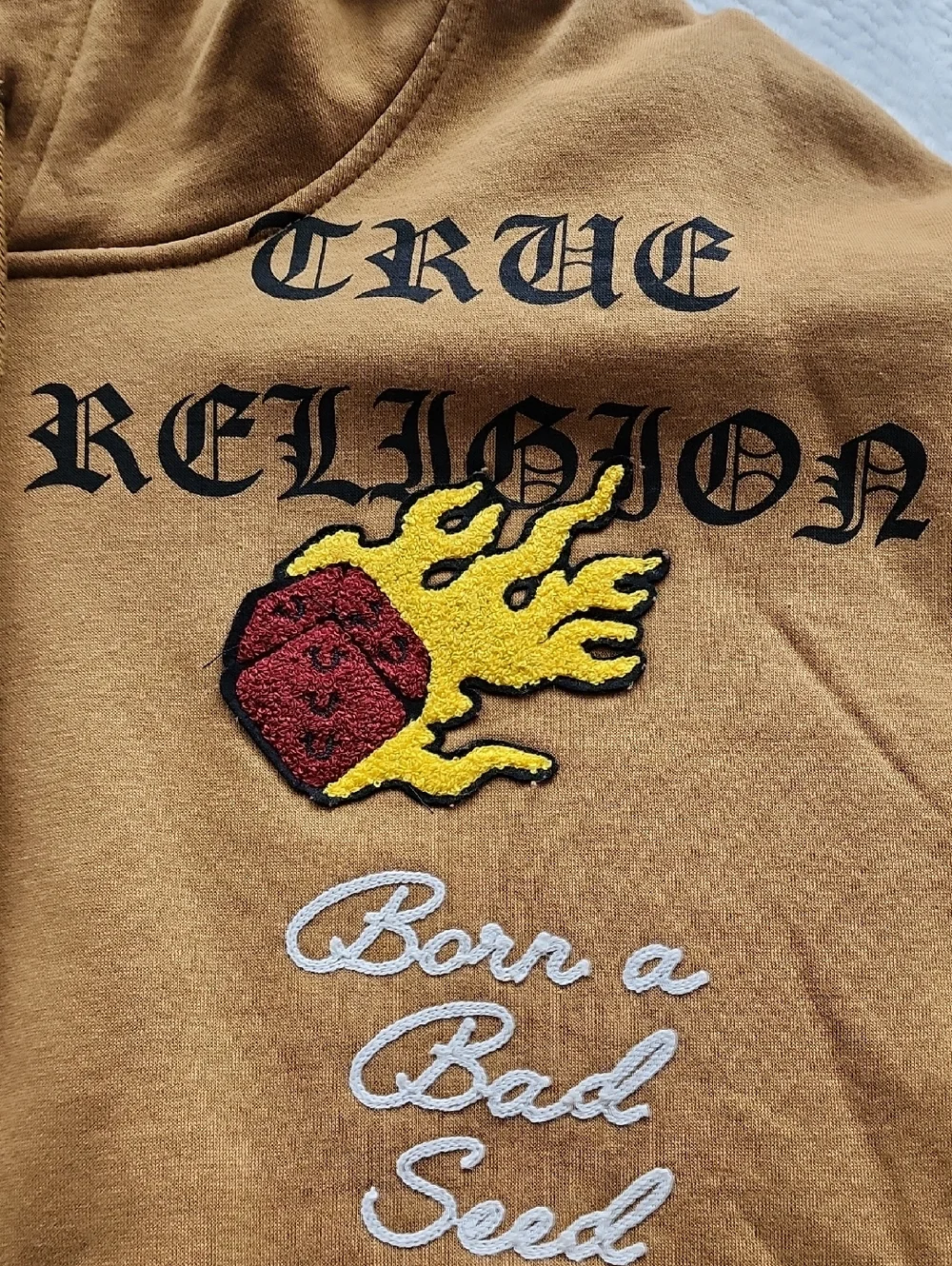 True Religion  Brown Multi-patch Hoodie